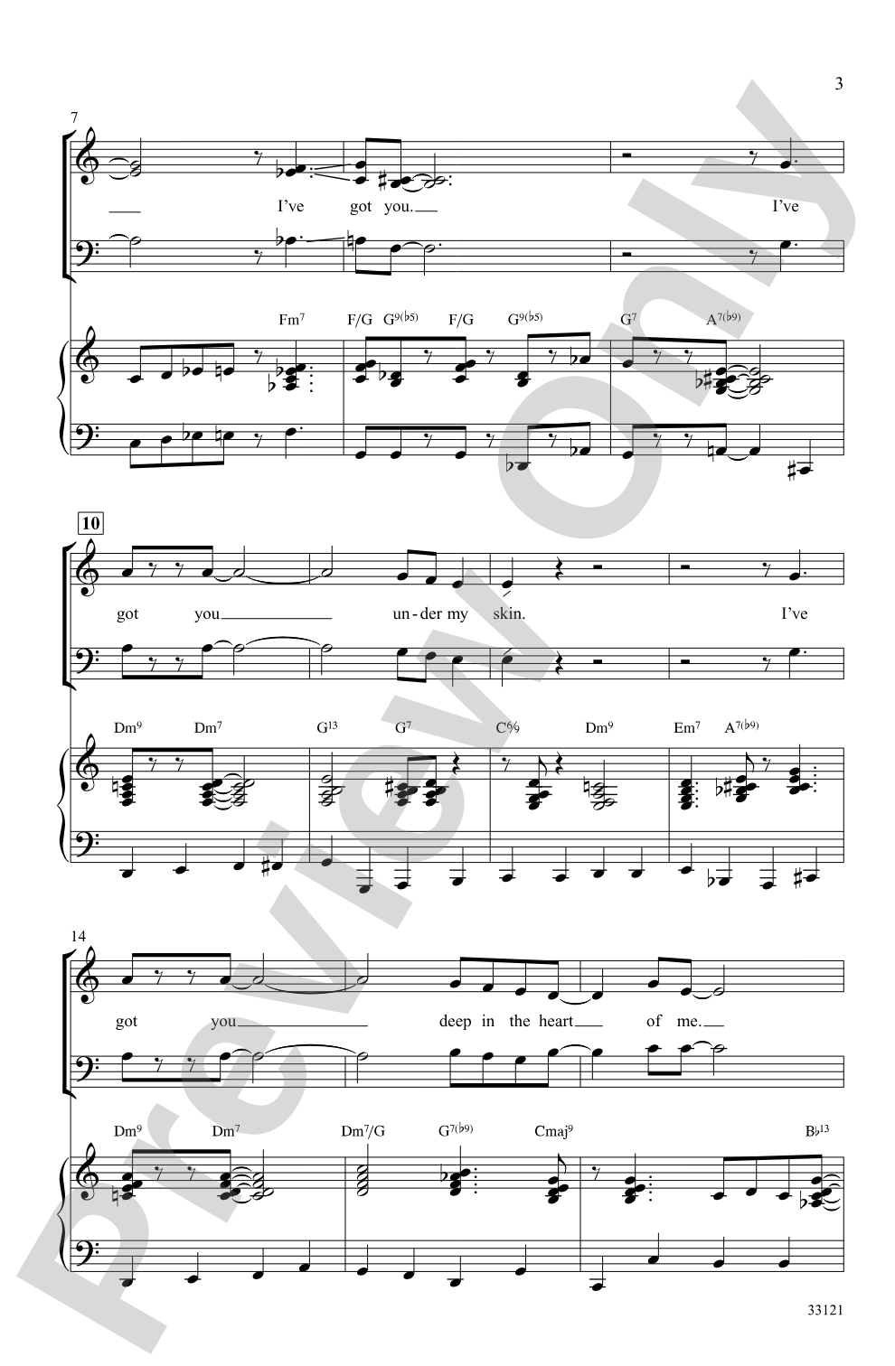 I've Got You Under My Skin: SAB Choral Octavo