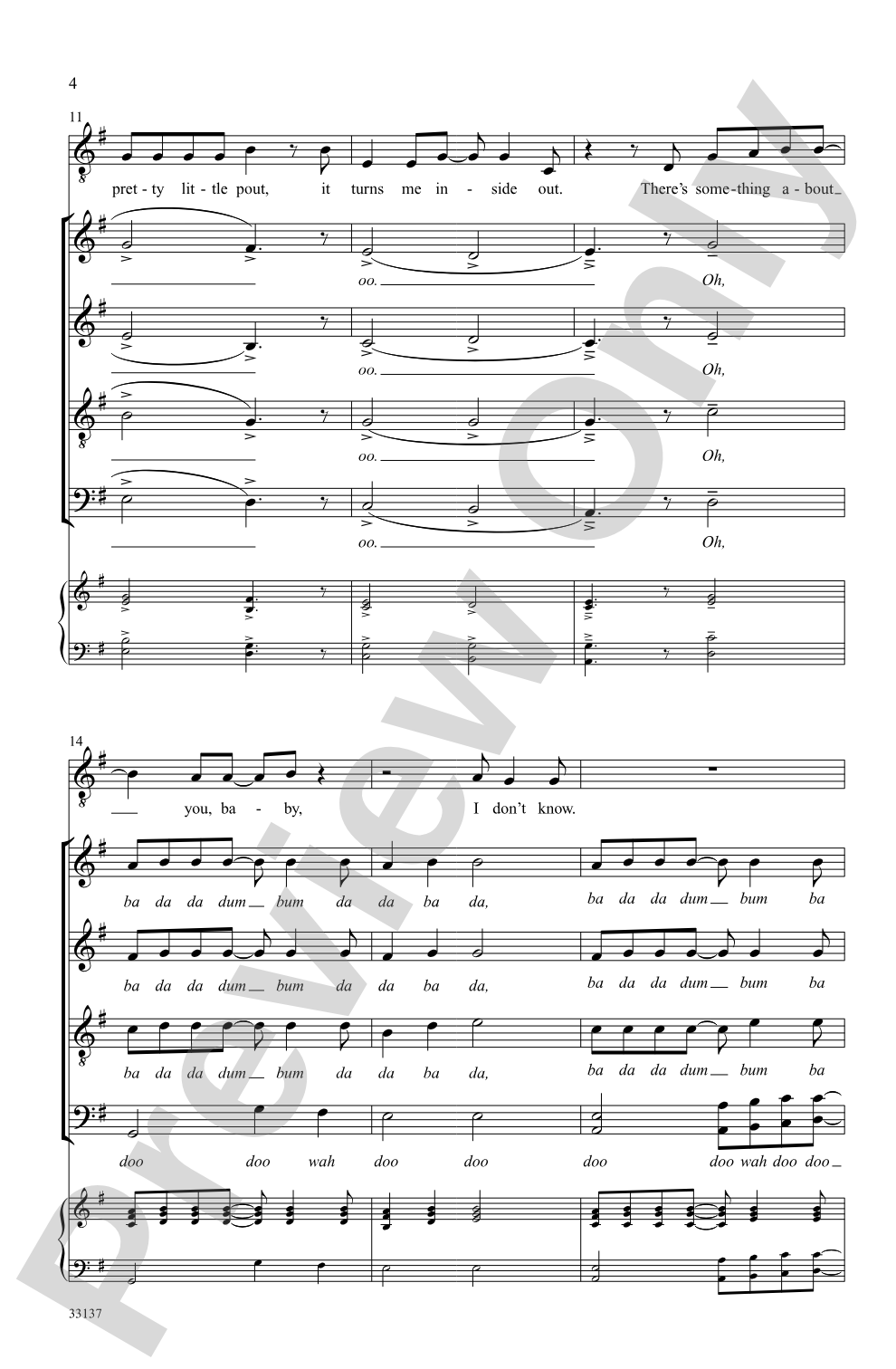 Your Smiling Face: SATB, <i>a cappella</i> Choral Octavo