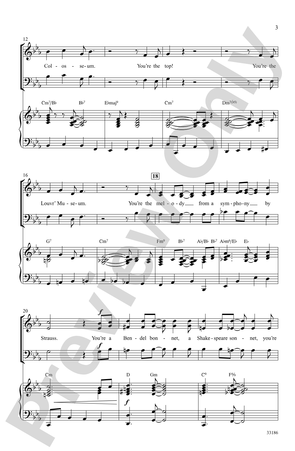 You're the Top: SAB Choral Octavo