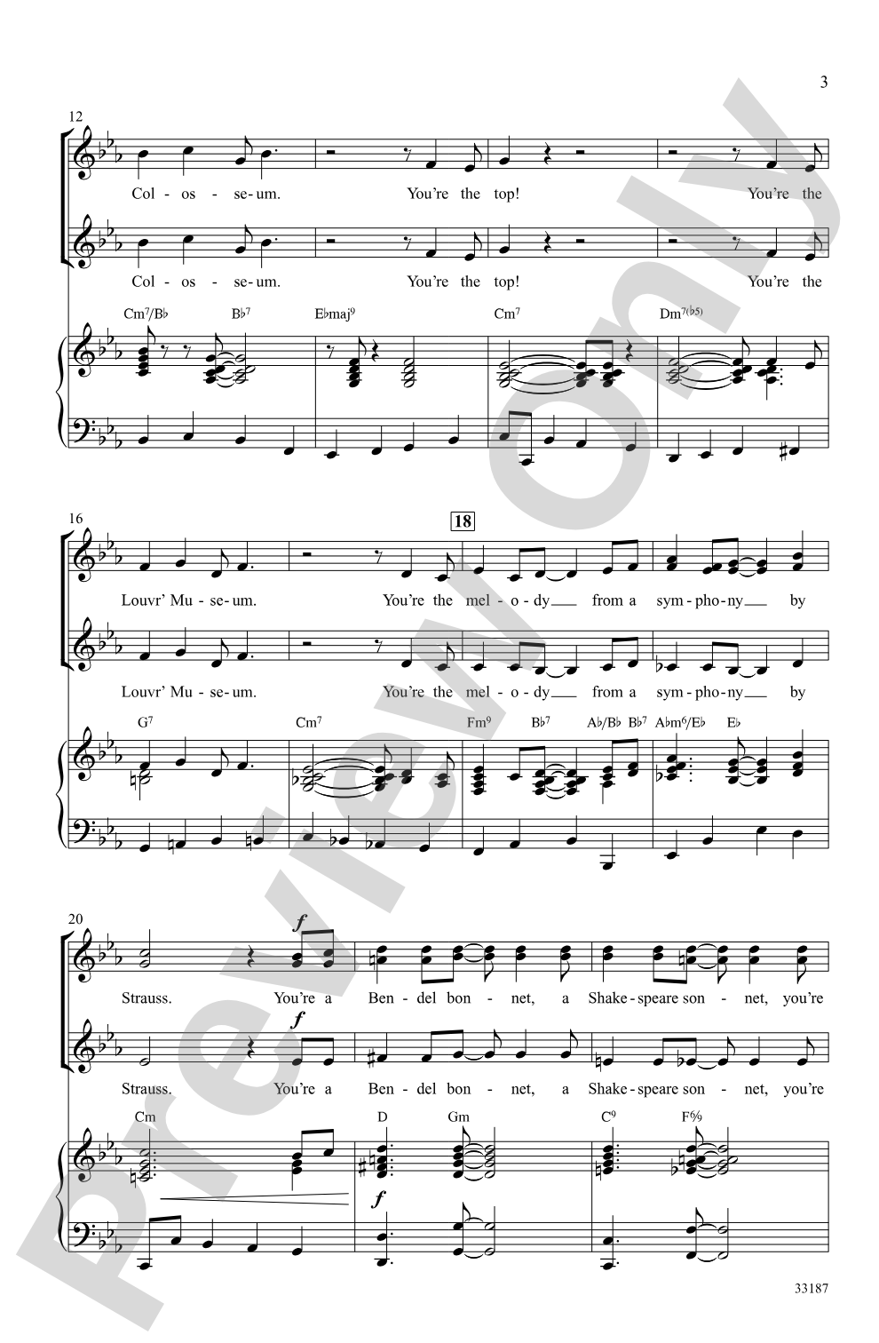 You're the Top: SSA Choral Octavo