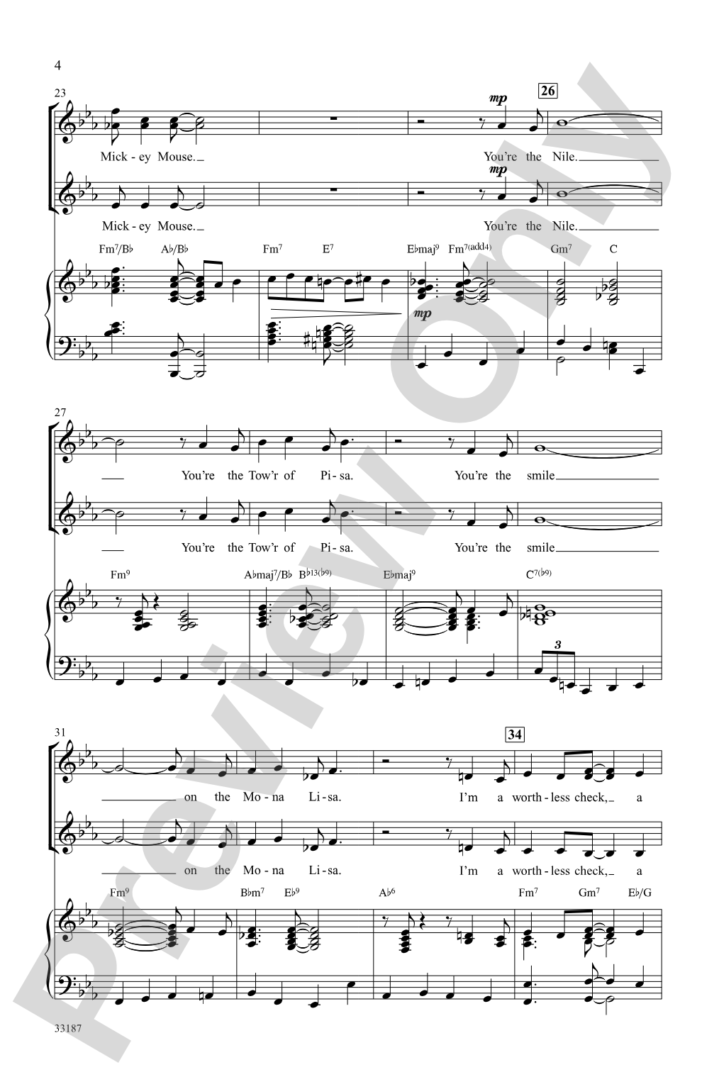 You're the Top: SSA Choral Octavo