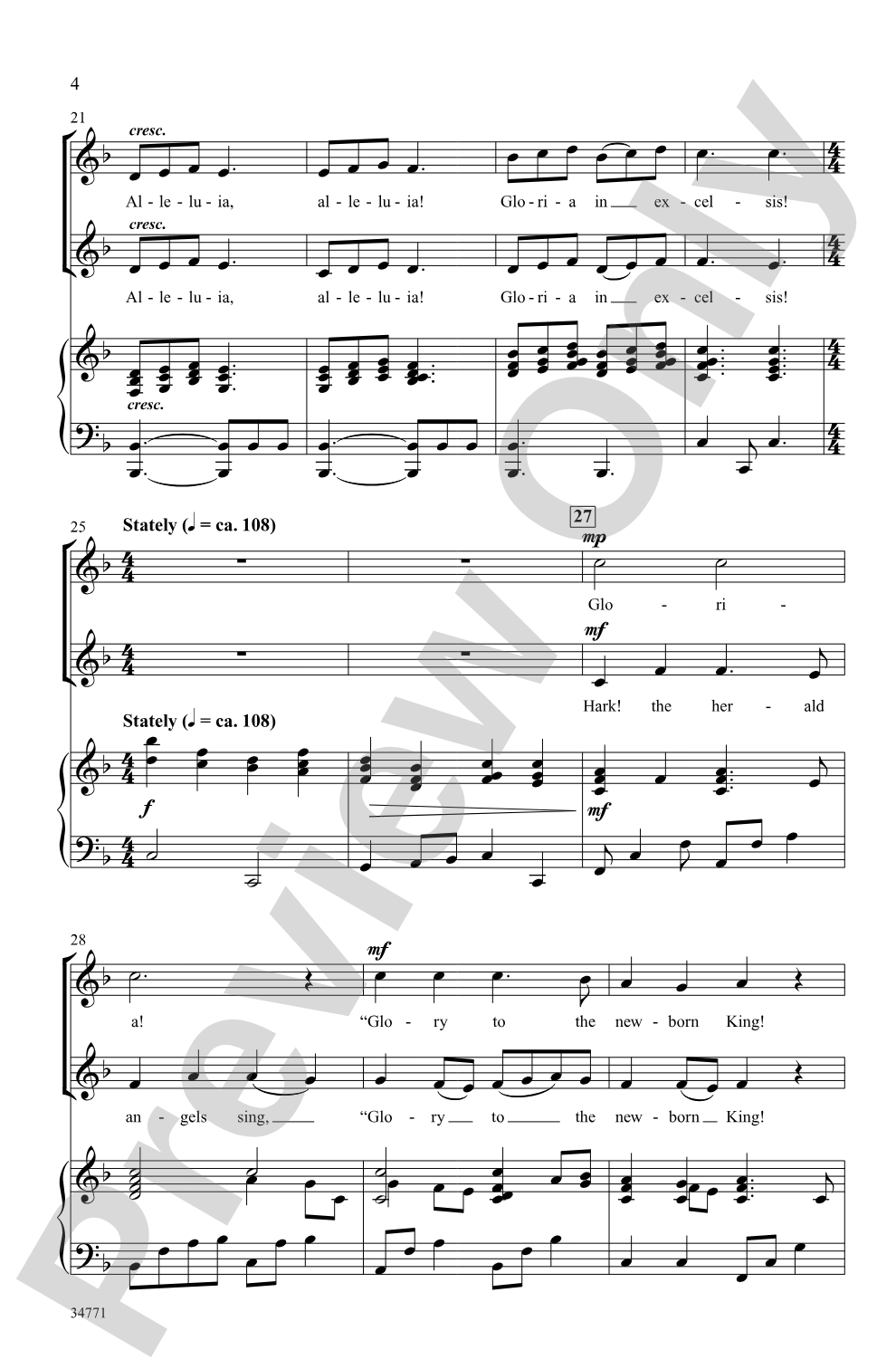 Angels' Gloria: 2-Part Choral Octavo