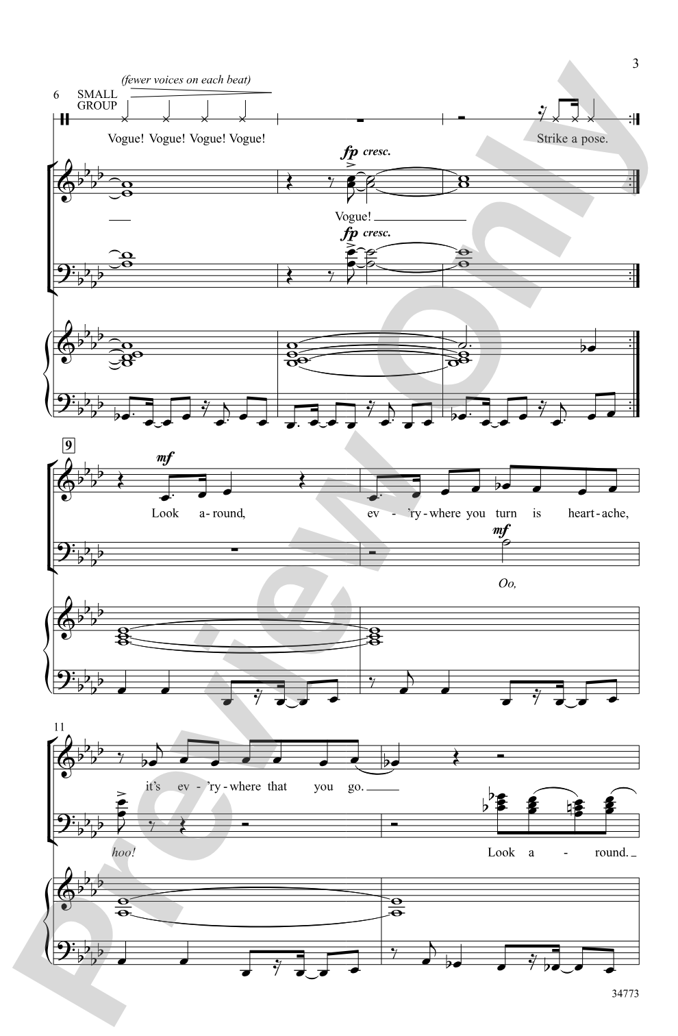 Vogue: SATB Choral Octavo