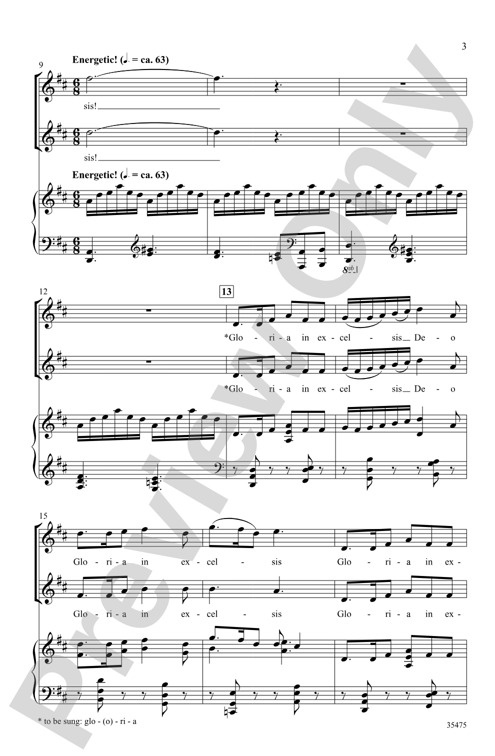 Gloria: 2-Part Choral Octavo