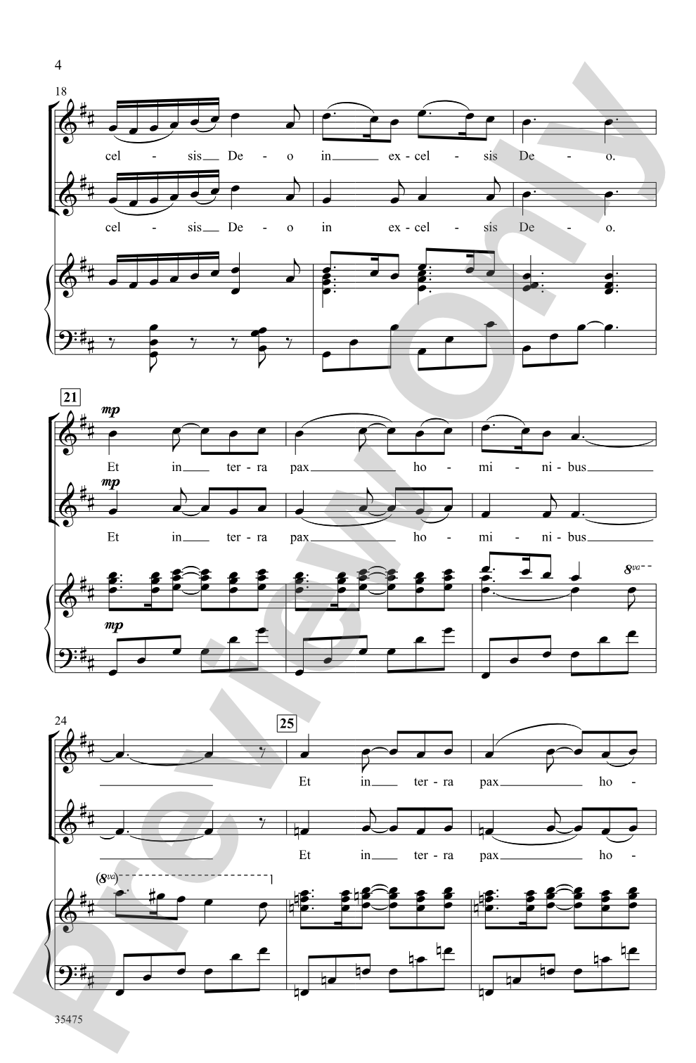 Gloria: 2-Part Choral Octavo