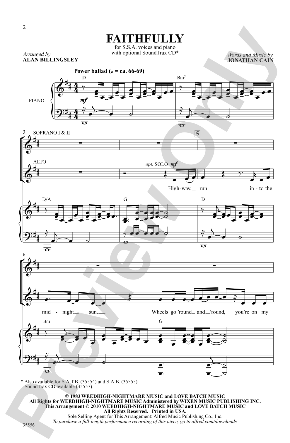 Faithfully: SSA Choral Octavo