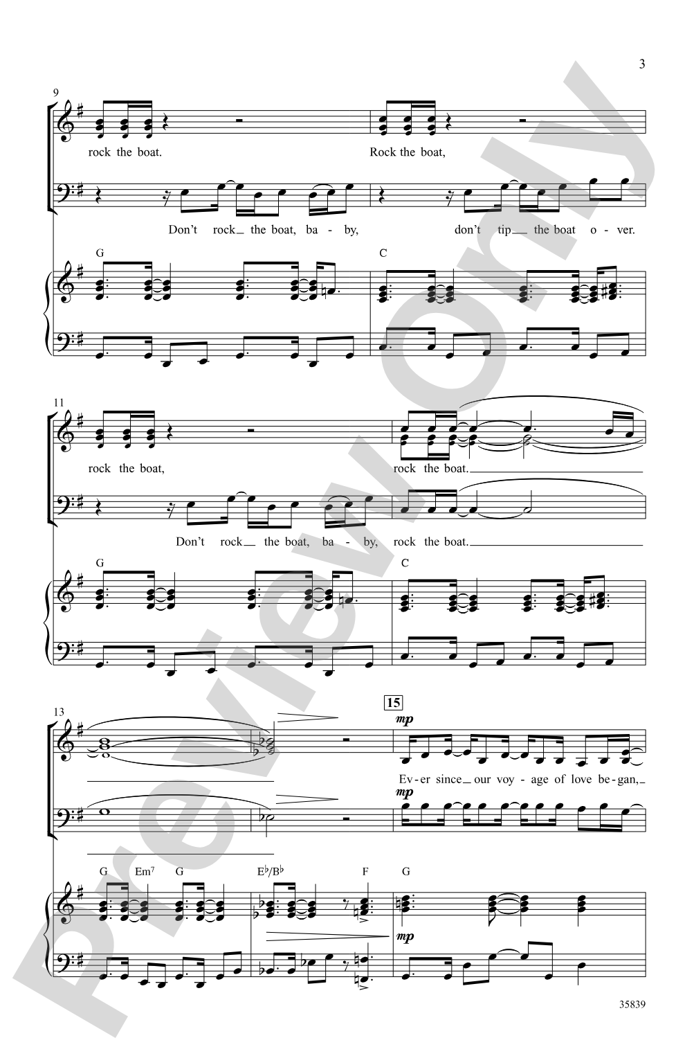 Rock the Boat: SAB Choral Octavo
