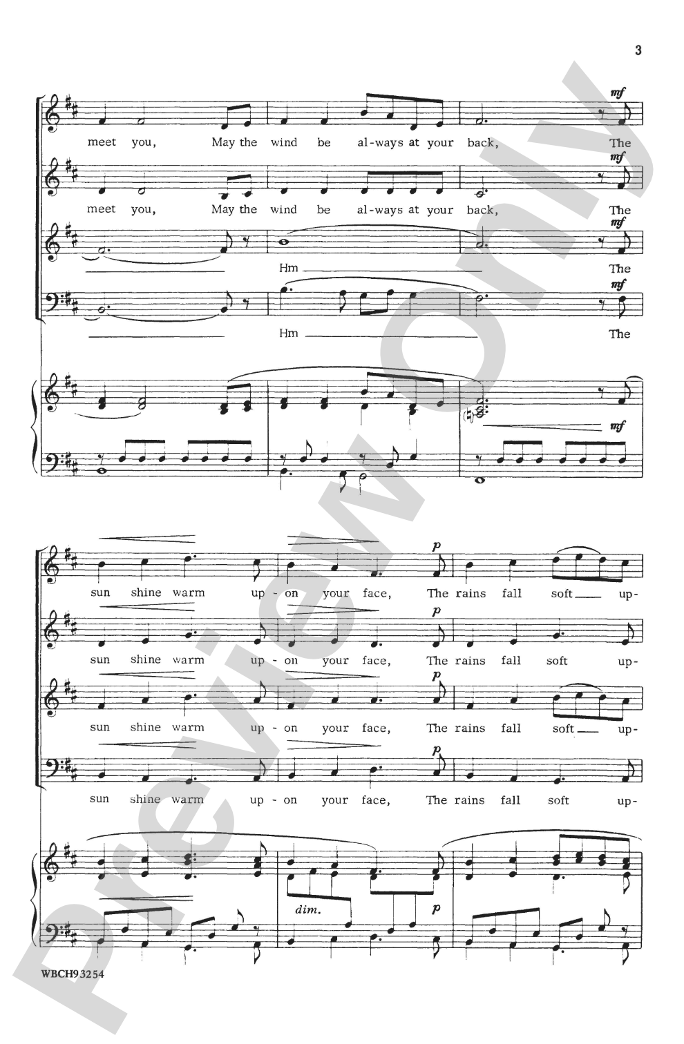 Old Irish Blessing: SATB Choral Octavo
