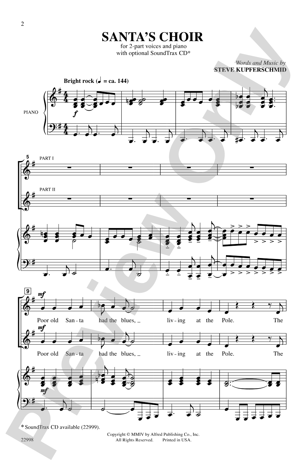 Santa's Choir: 2-Part Choral Octavo