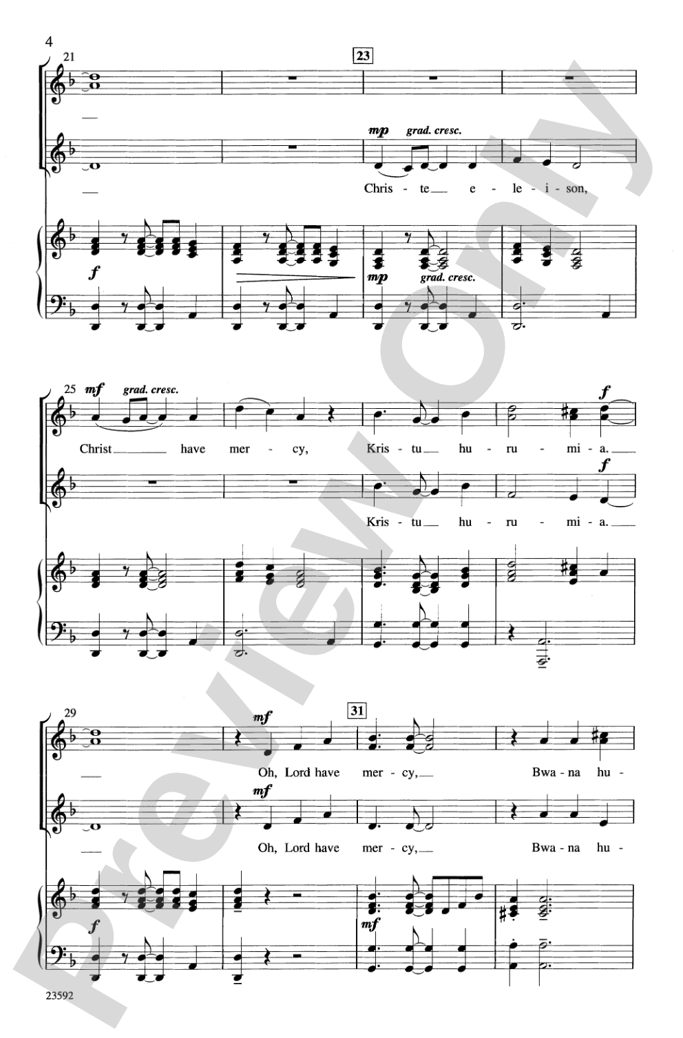 Afrika Kyrie na Sanctus: SSA Choral Octavo