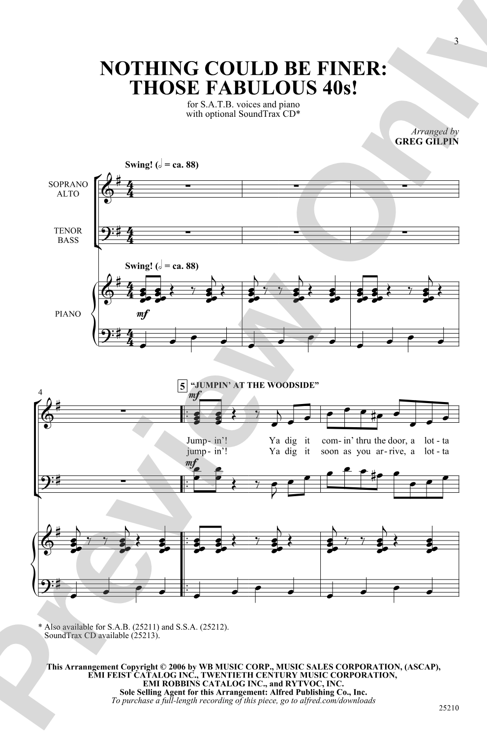 Nothing Could Be Finer: Those Fabulous '40s!: SATB Choral Octavo