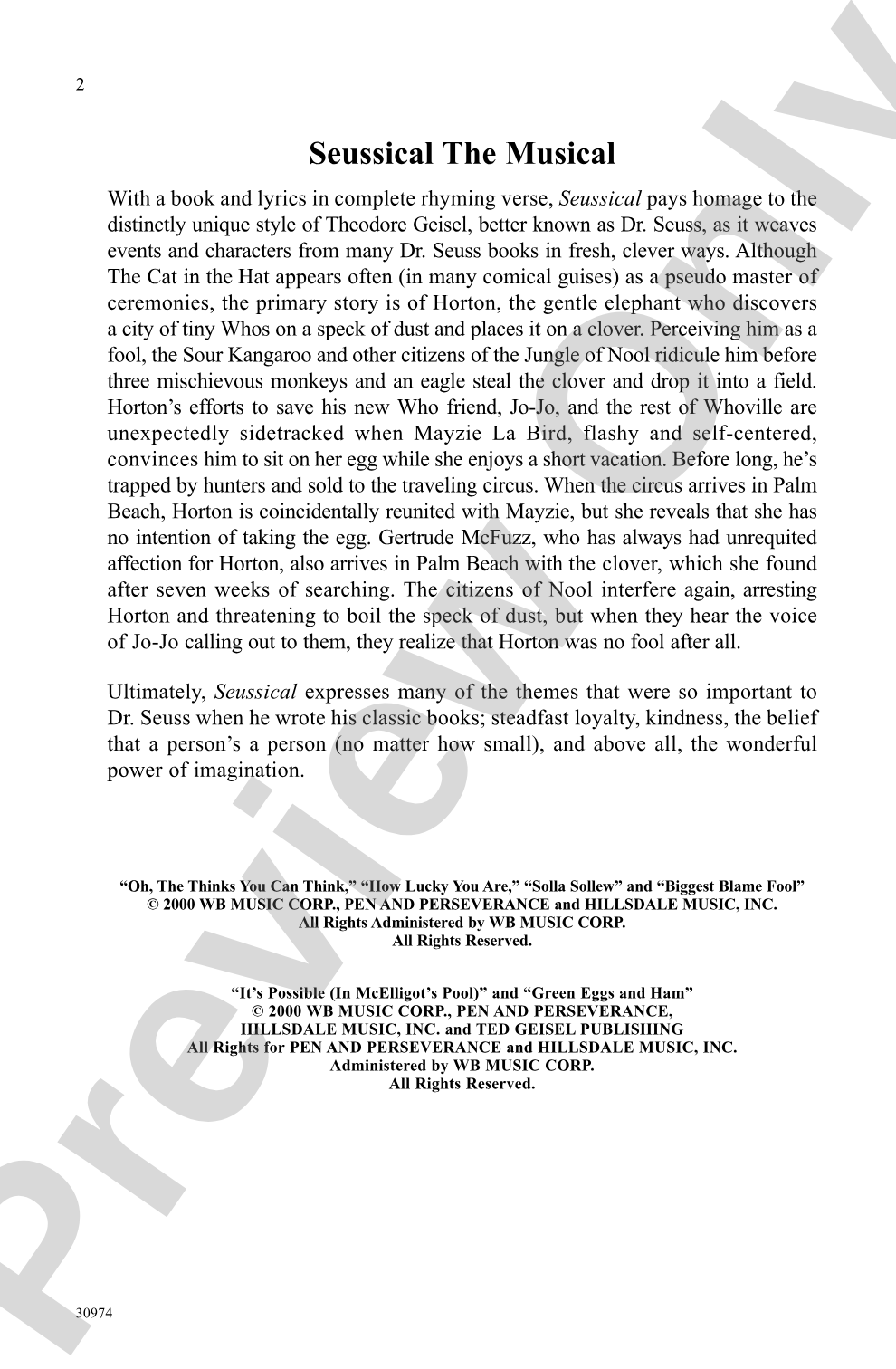 Seussical the Musical: A Choral Medley: SATB Choral Octavo