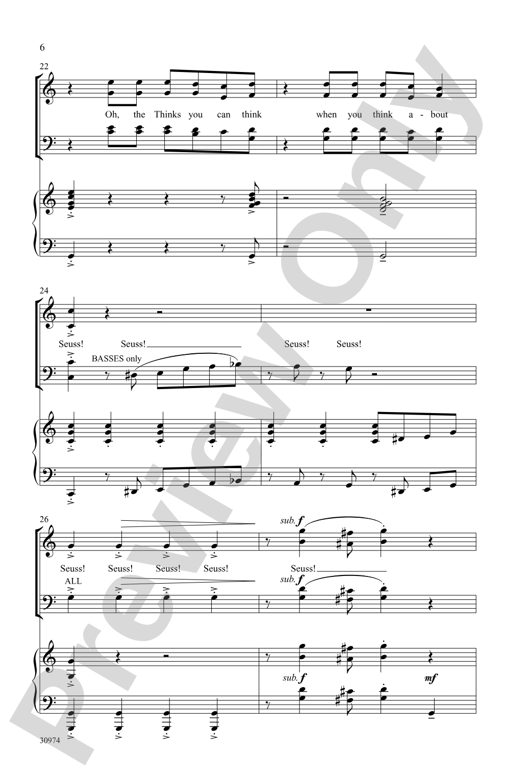 Seussical the Musical: A Choral Medley: SATB Choral Octavo