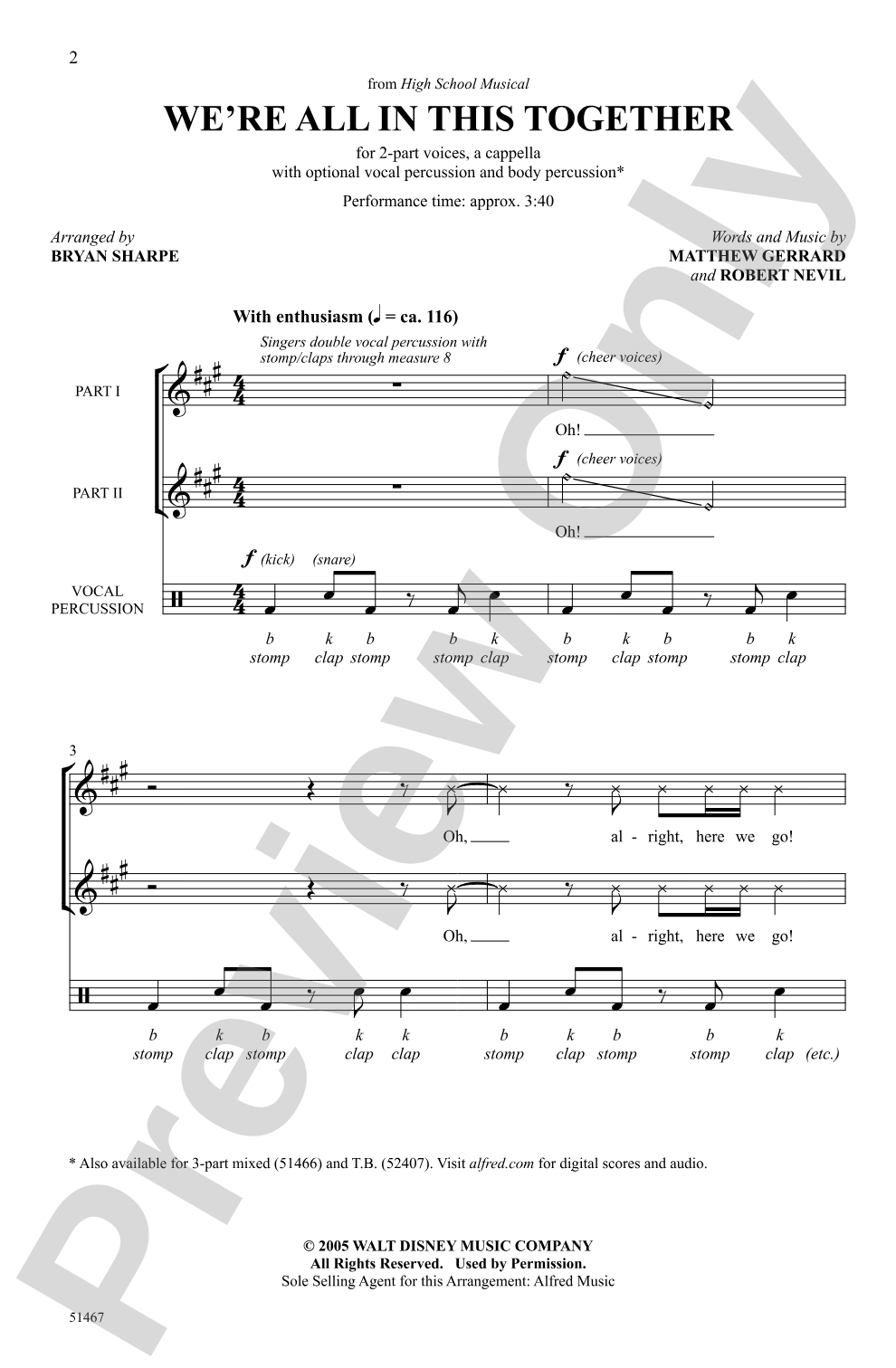 We're All in This Together: 2-Part, <i>a cappella</i> Choral Octavo