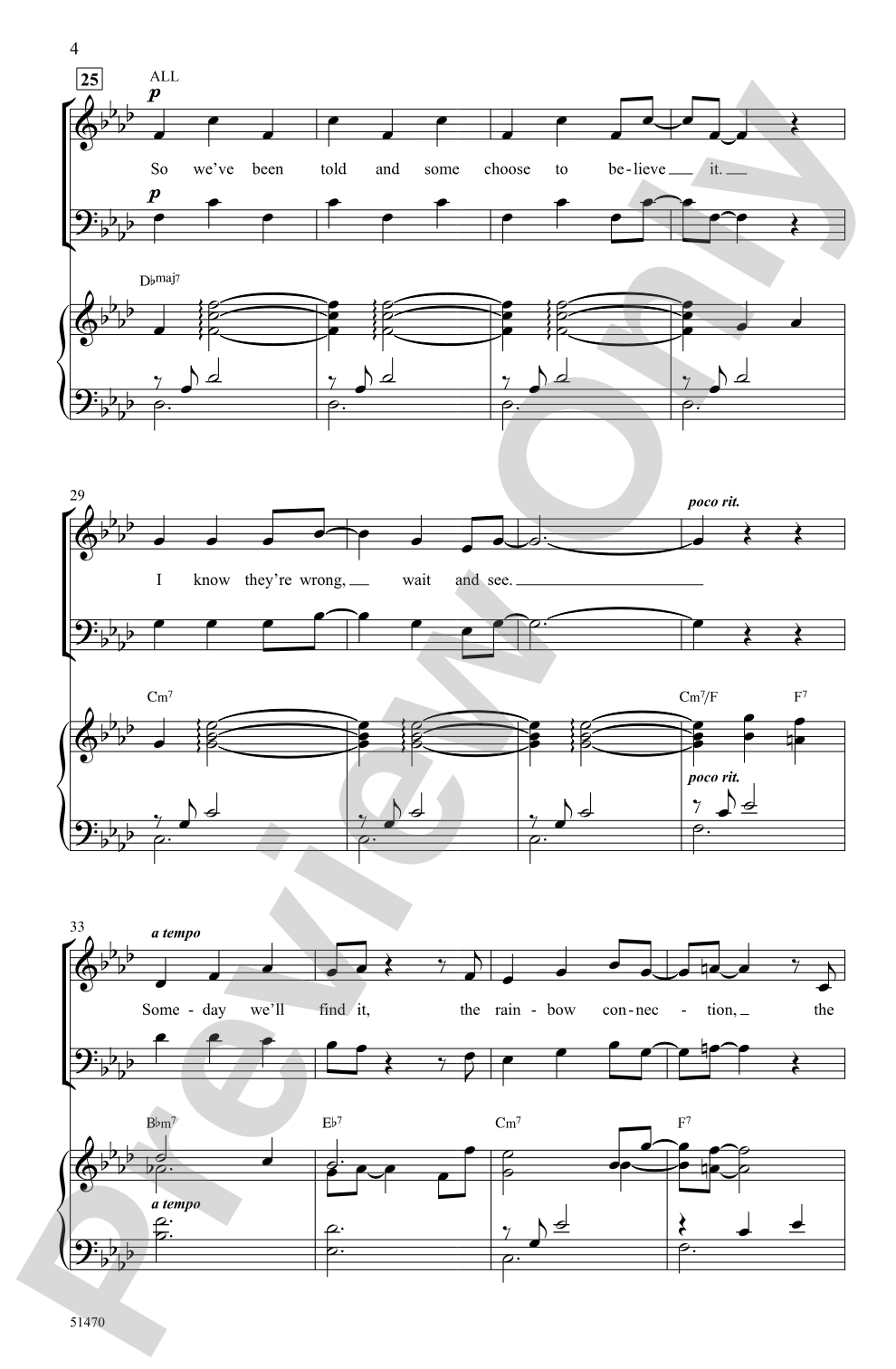 Rainbow Connection: SATB Choral Octavo