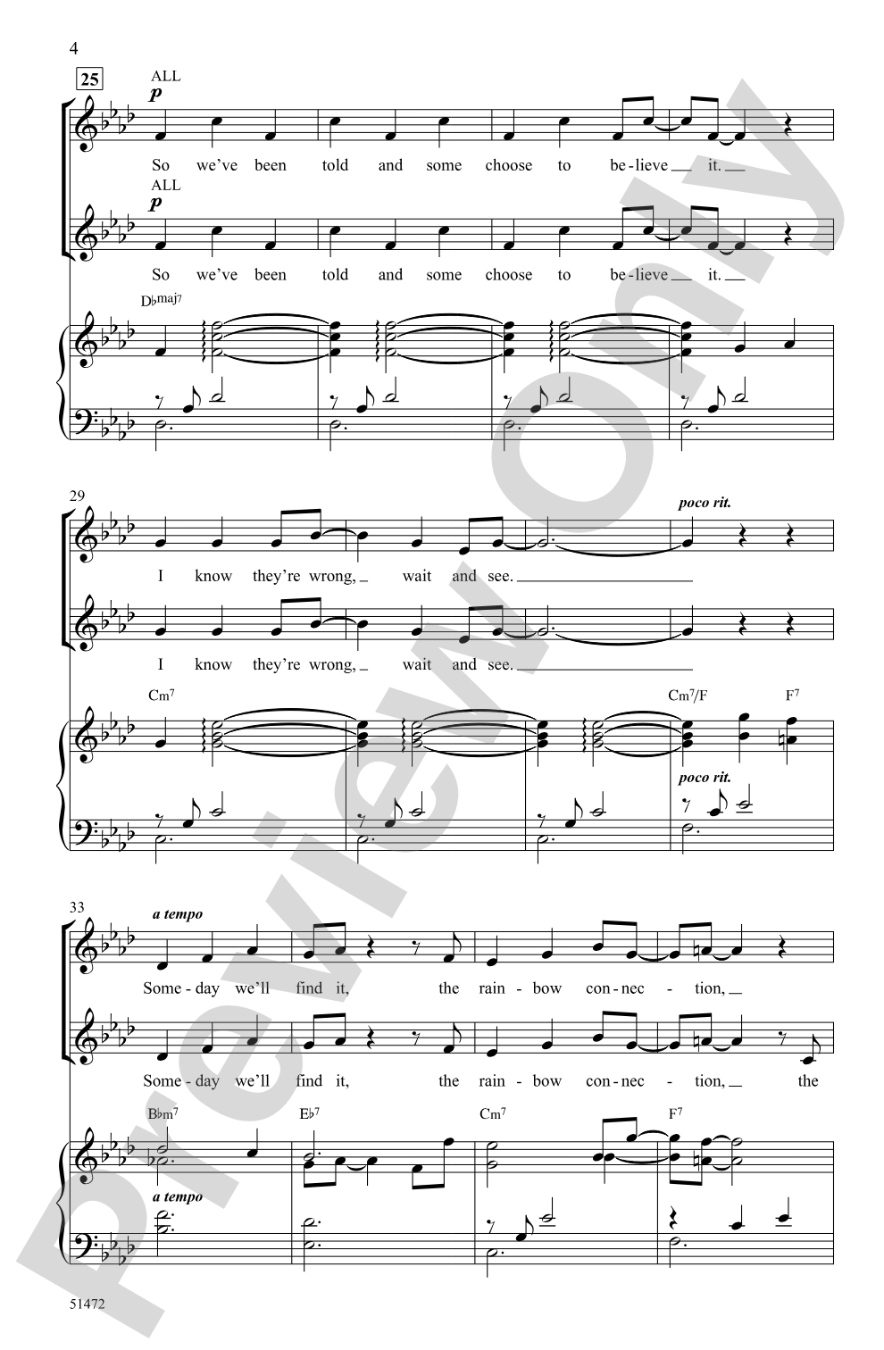 Rainbow Connection: 2-Part Choral Octavo