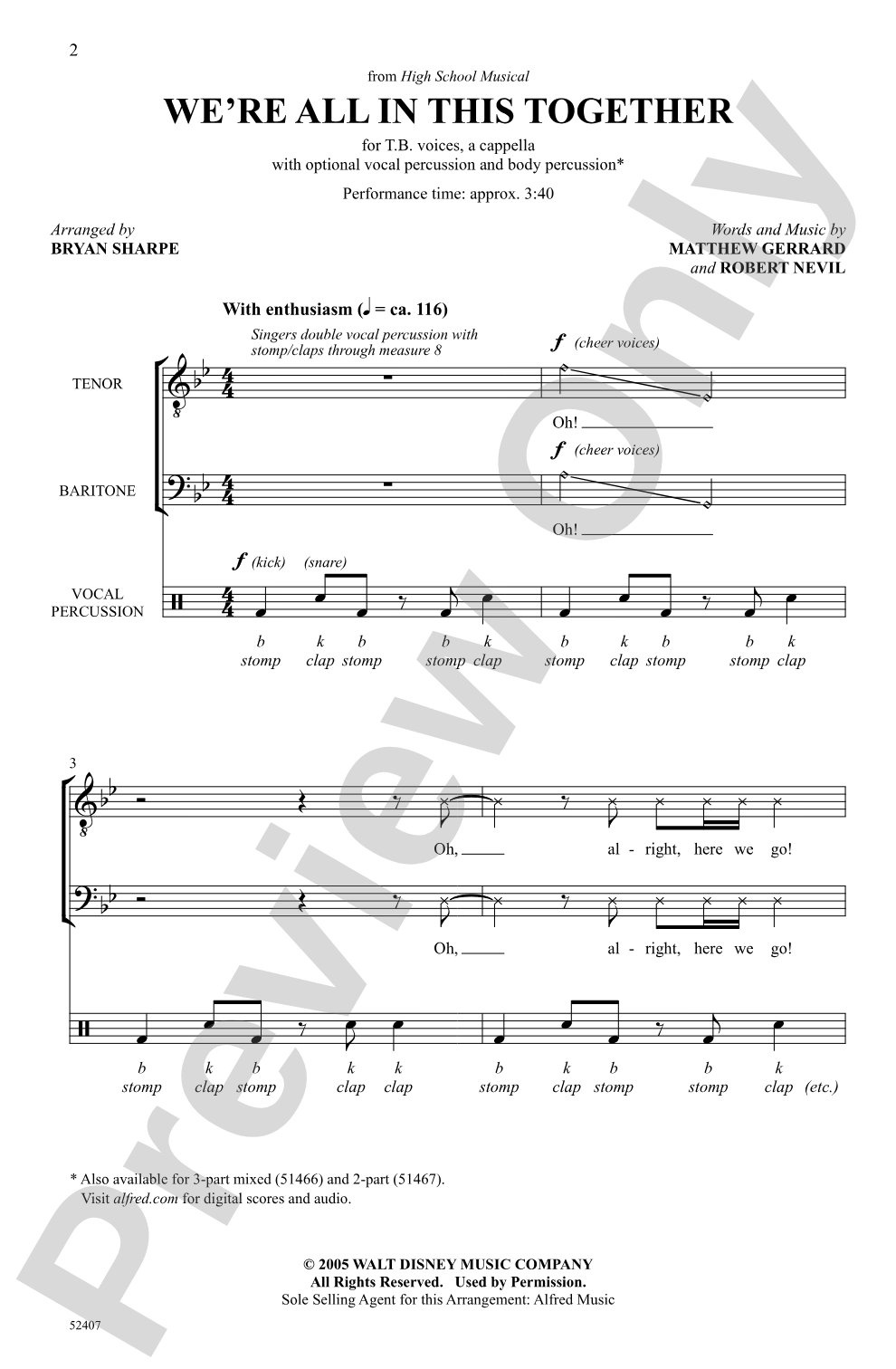 We're All in This Together: TB <i>a cappella</i> Choral Octavo
