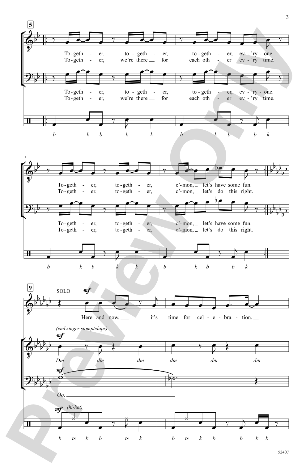 We're All in This Together: TB <i>a cappella</i> Choral Octavo