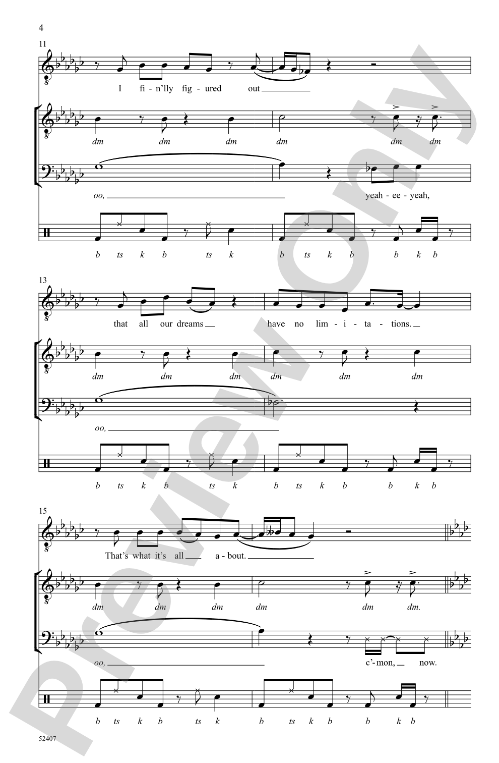 We're All in This Together: TB <i>a cappella</i> Choral Octavo