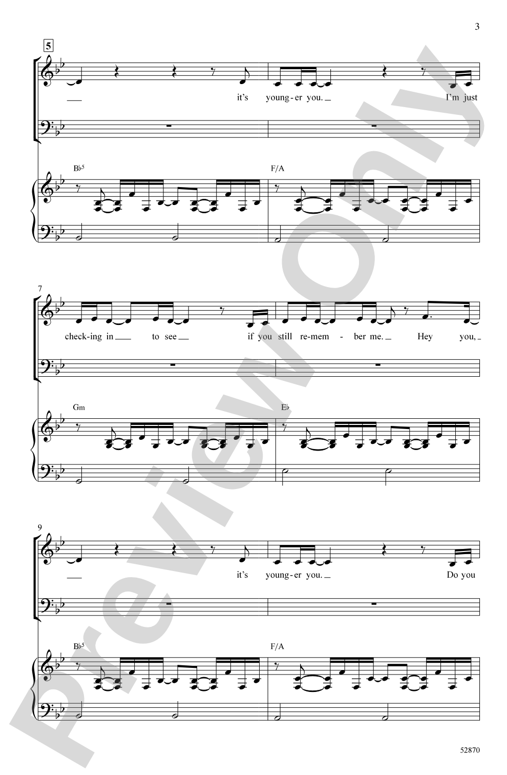 Younger You: SATB Choral Octavo
