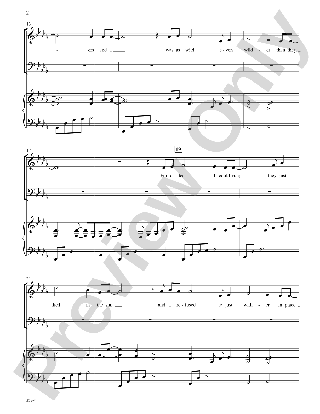 Wildflowers: SATB Choral Octavo