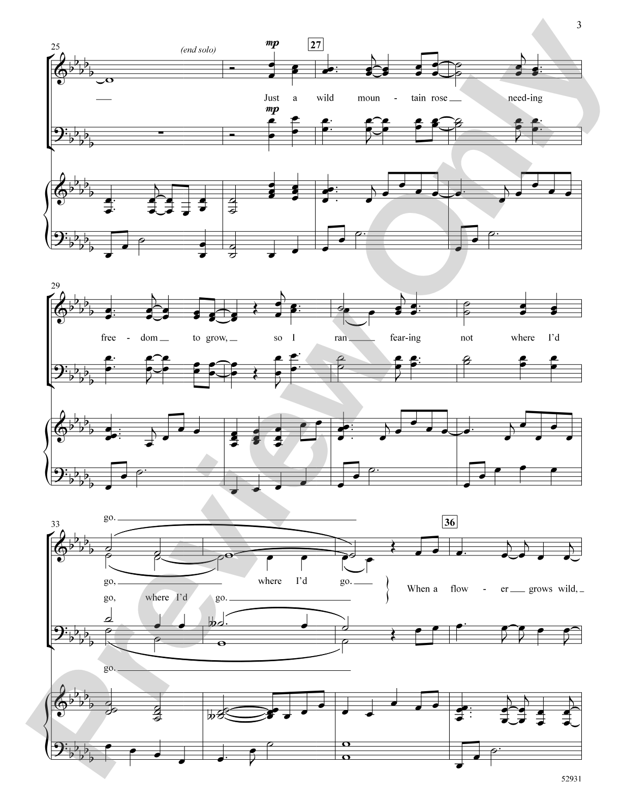 Wildflowers: SATB Choral Octavo