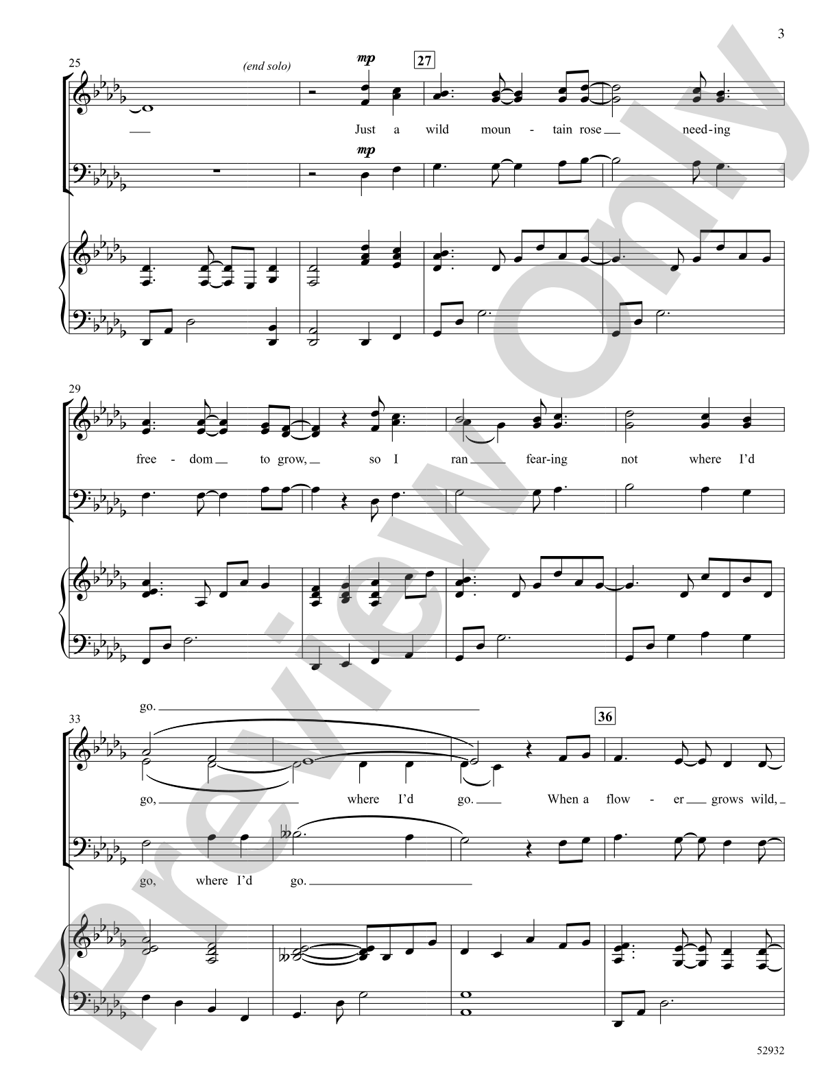 Wildflowers: SAB Choral Octavo