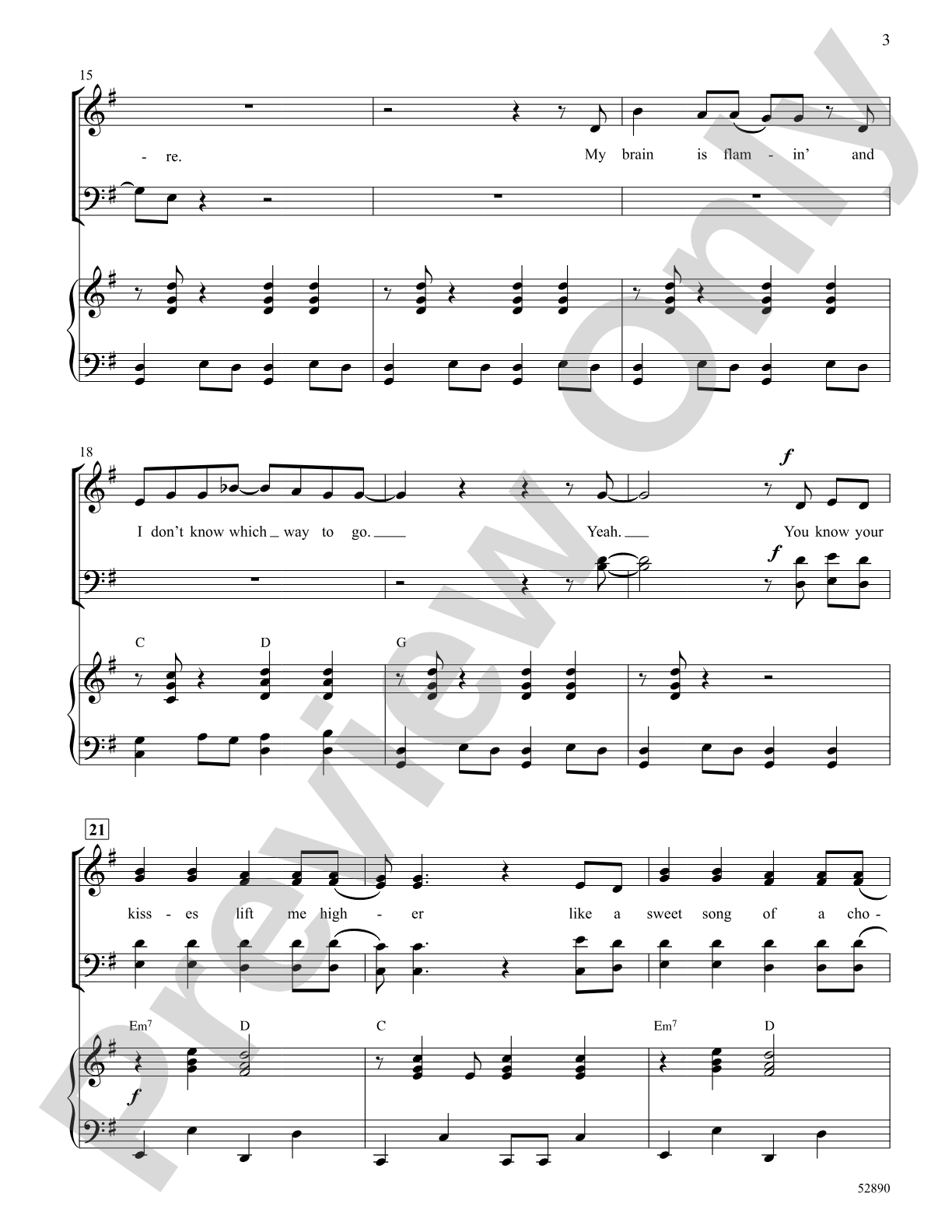 Burning Love: SATB Choral Octavo