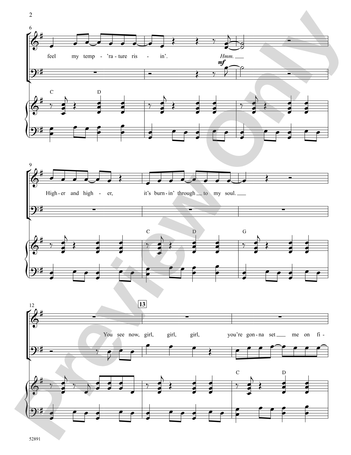 Burning Love: SAB Choral Octavo