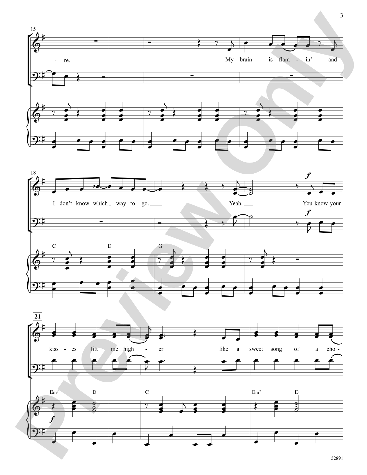 Burning Love: SAB Choral Octavo
