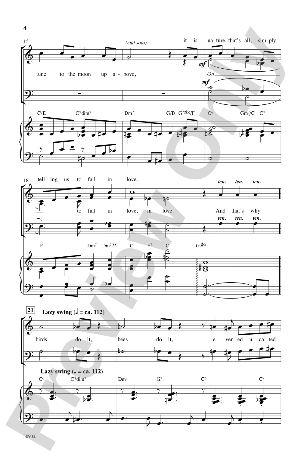 Let's Do It (Let's Fall in Love): SATB Choral Octavo