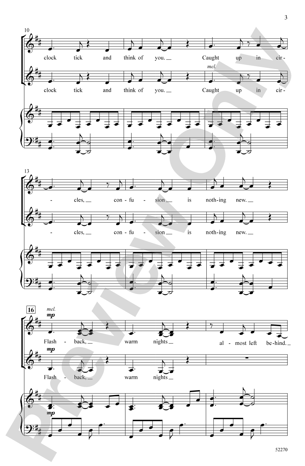 Time After Time: SSA Choral Octavo