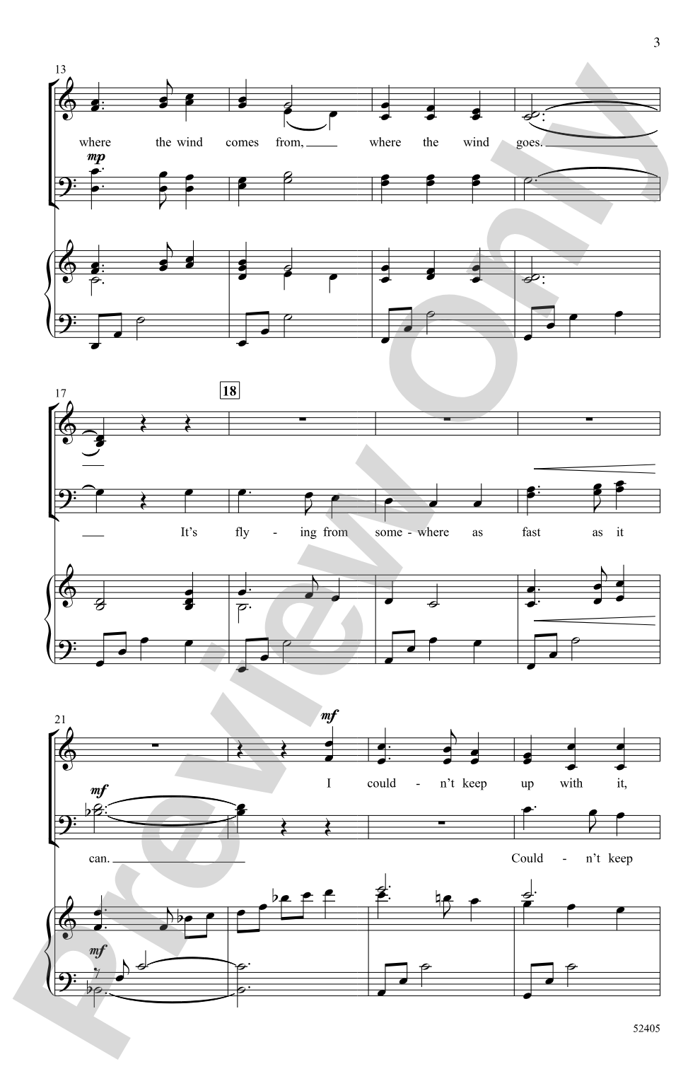 Wind on the Hill: SATB Choral Octavo