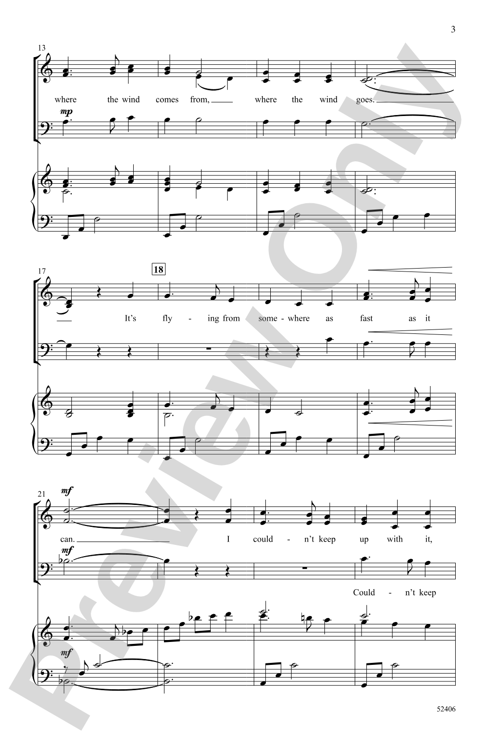 Wind on the Hill: 3-Part Mixed Choral Octavo