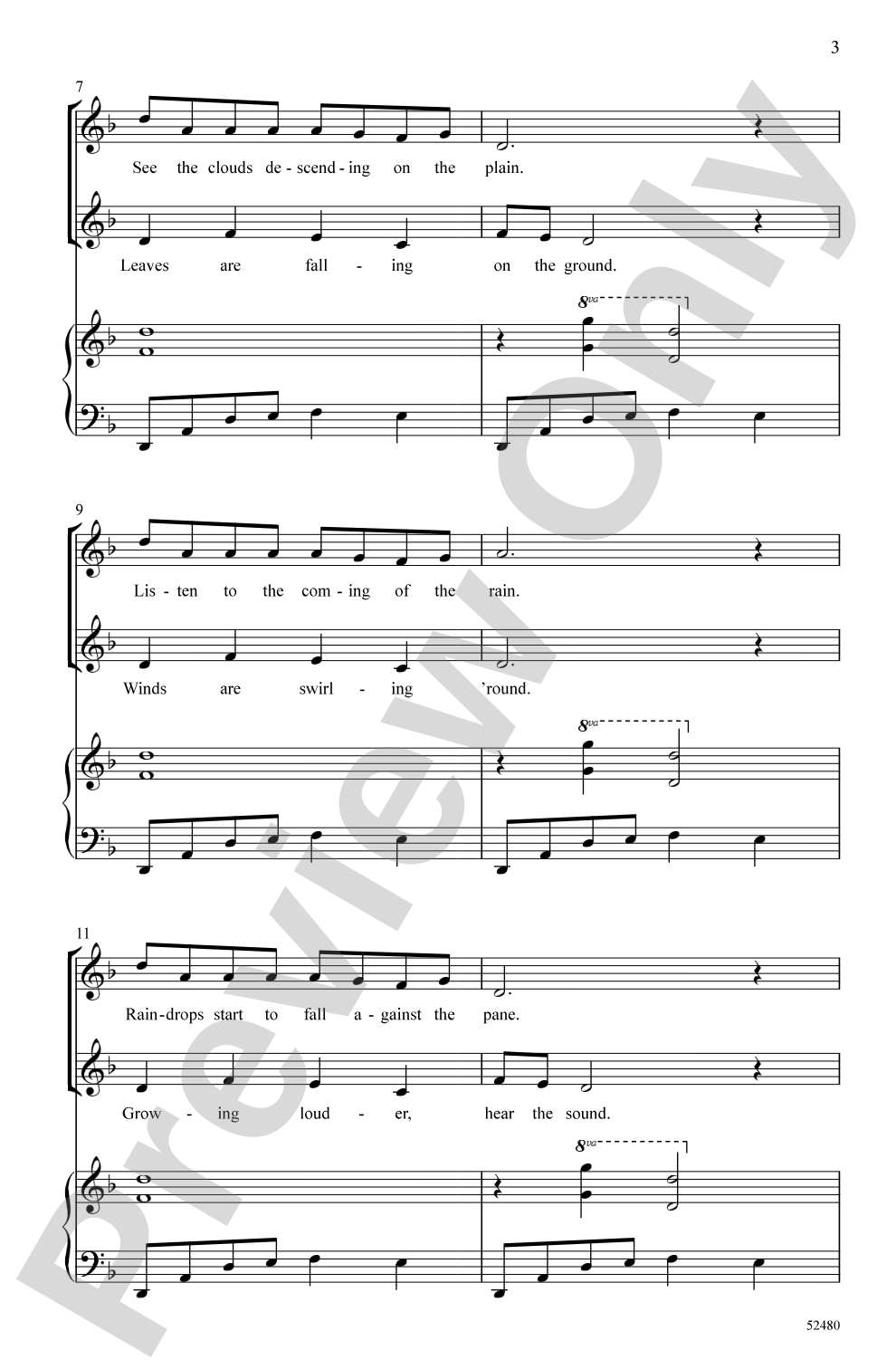 Coming of the Rain: 2-Part Choral Octavo