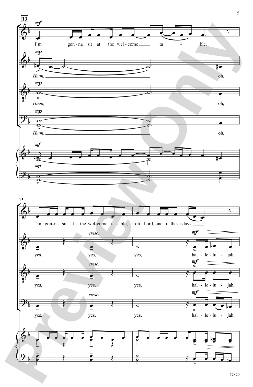The Welcome Table: SATB Choral Octavo