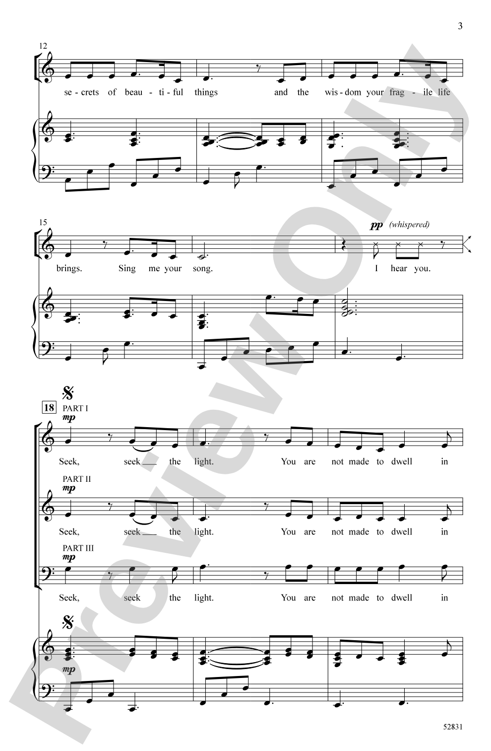 Song of the Luna Moth: 3-Part Mixed Choral Octavo