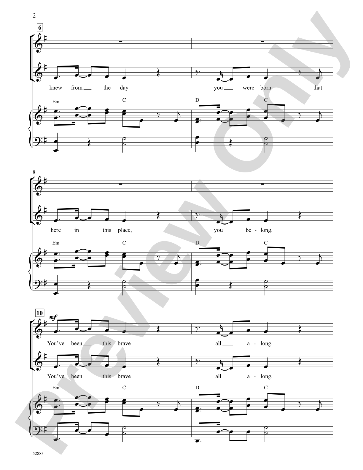 Dai Dai: 2-Part Choral Octavo