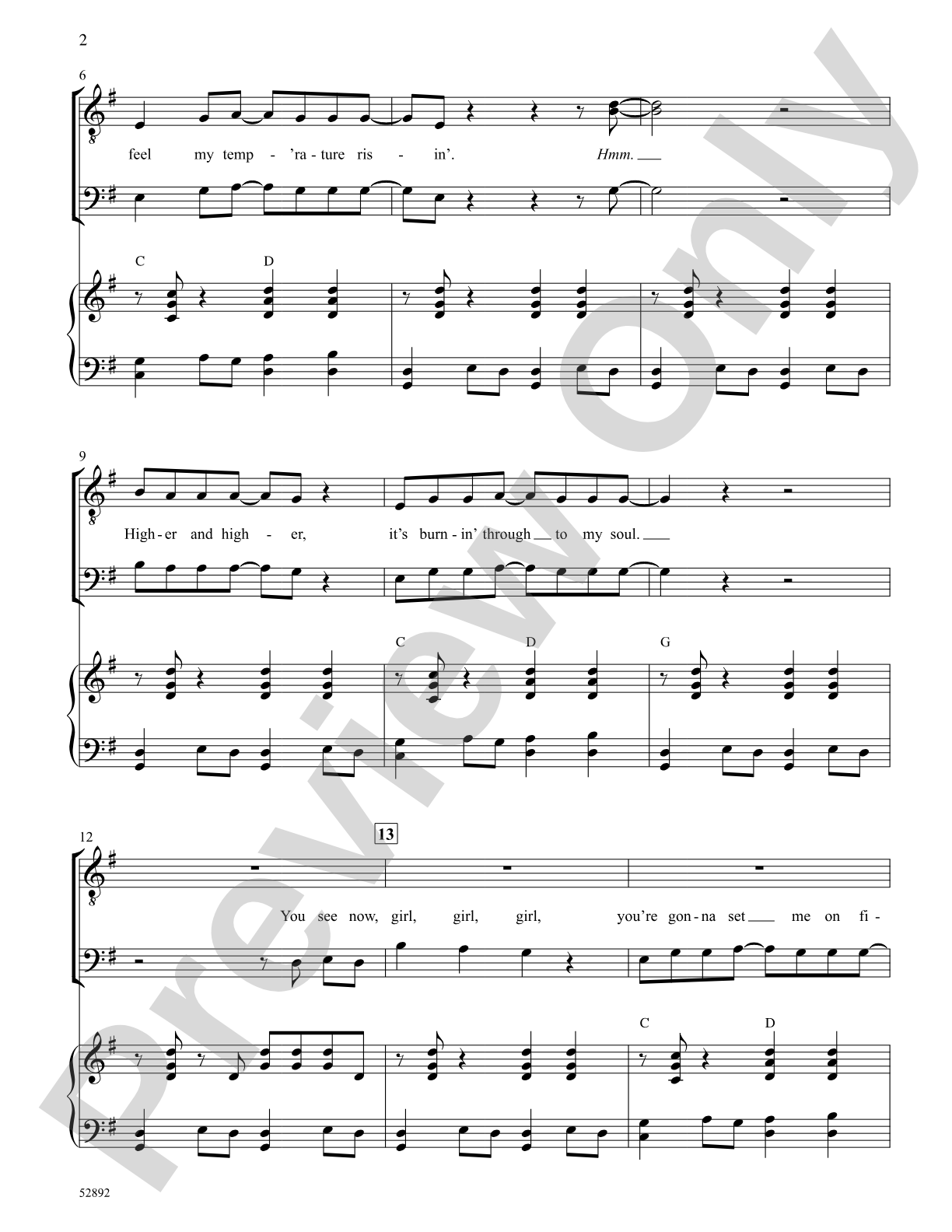 Burning Love: TTB Choral Octavo
