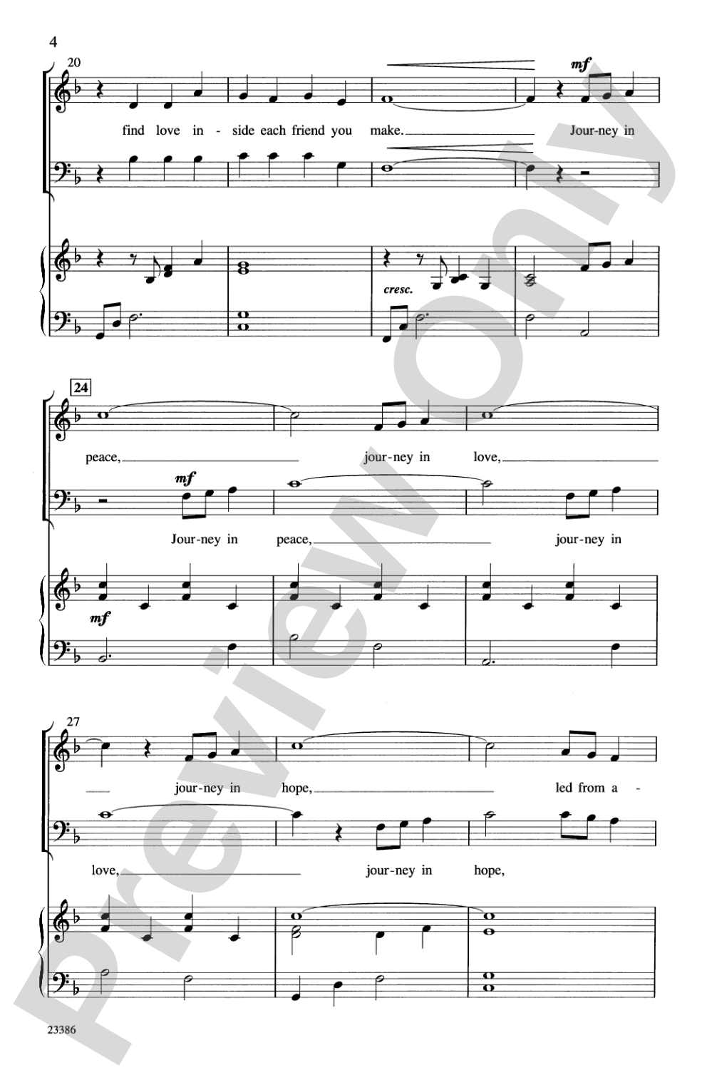 Journey in Peace: SATB Choral Octavo
