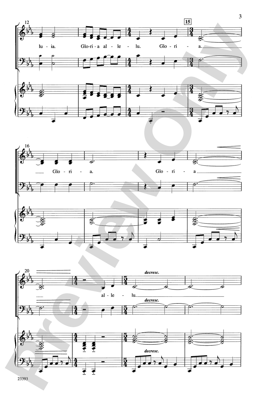 Gloria Allelu: SAB Choral Octavo