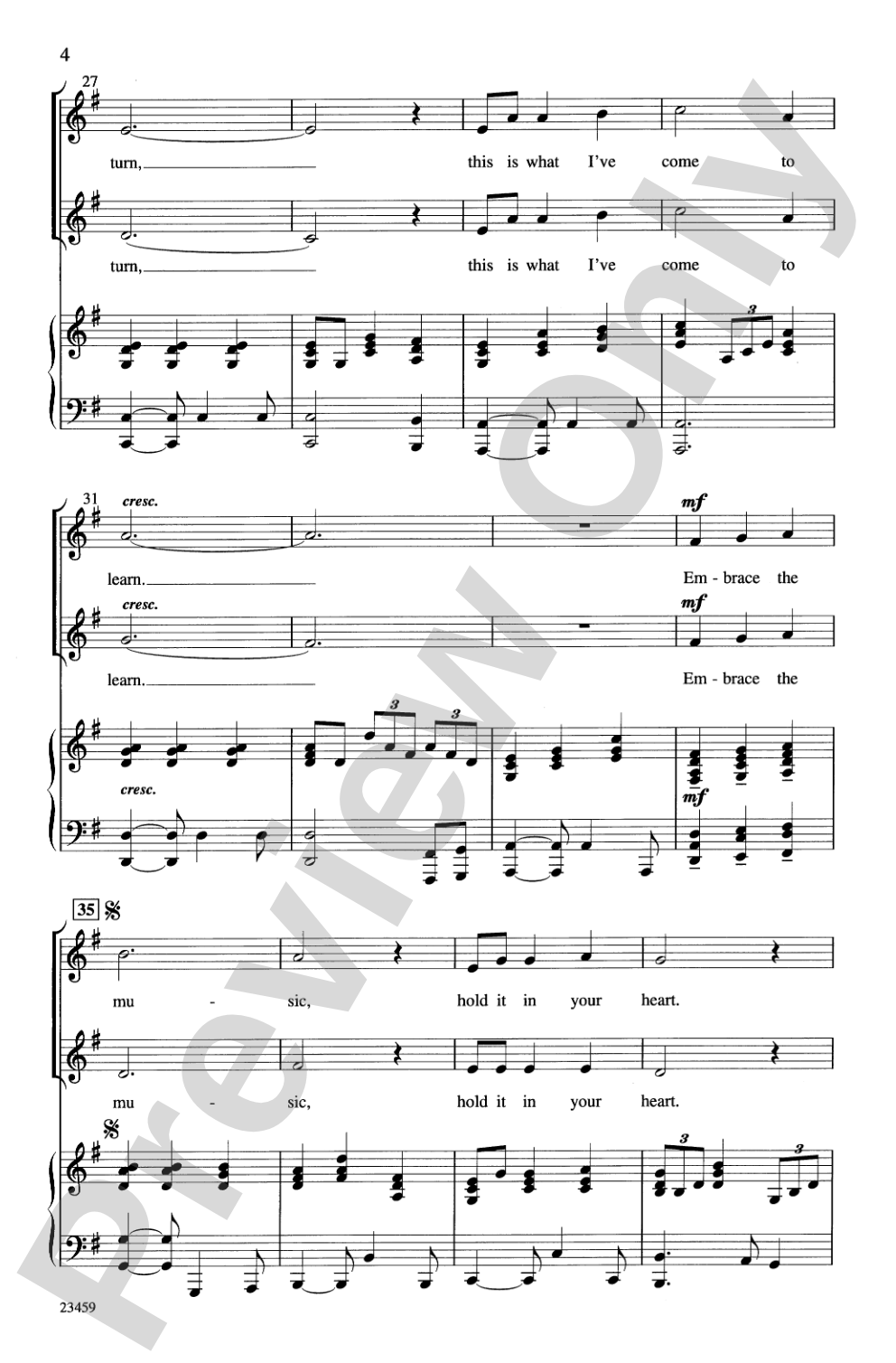 Embrace the Music: 2-Part Choral Octavo