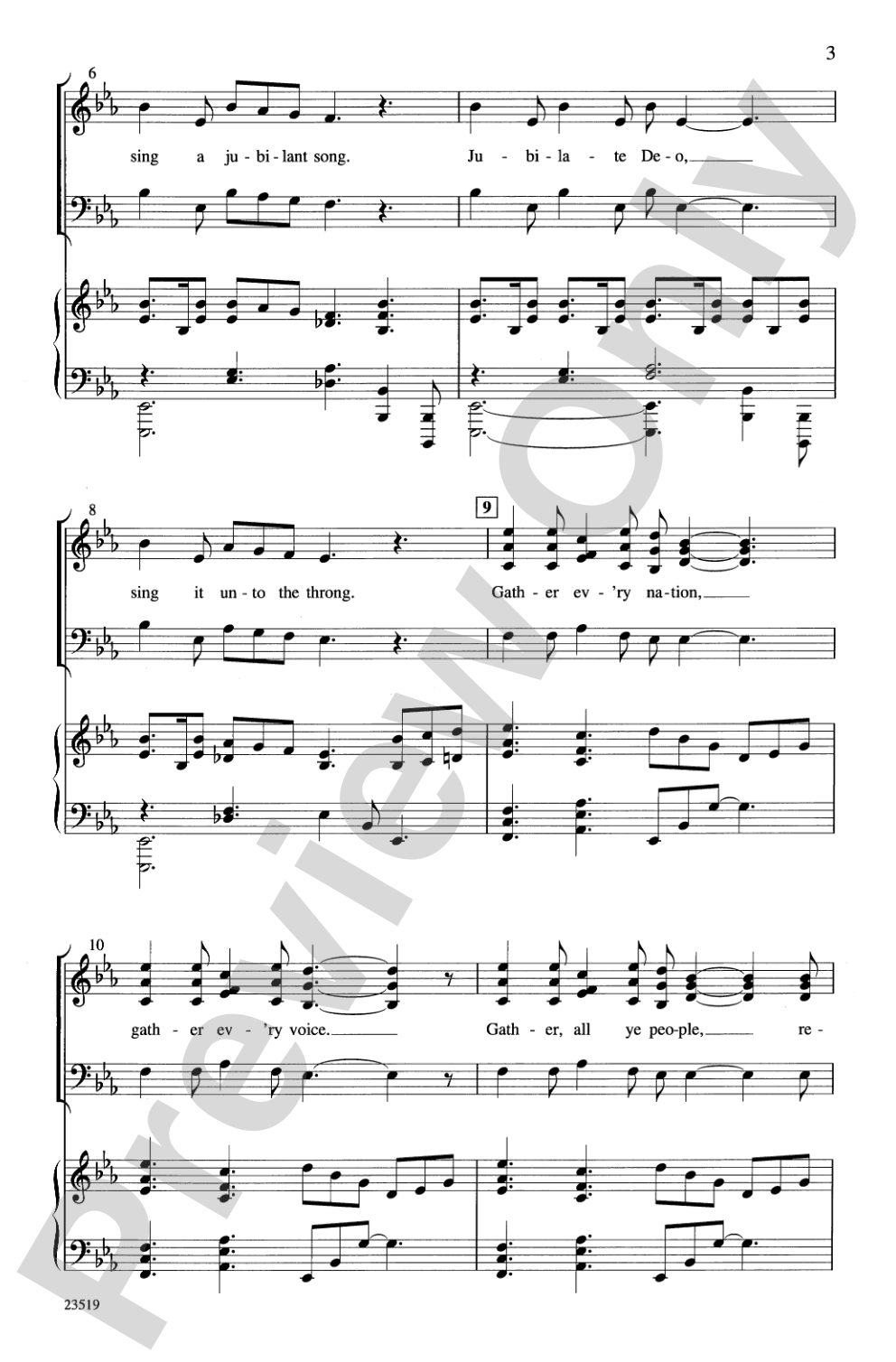 Jubilate Fanfare: SSAB Choral Octavo