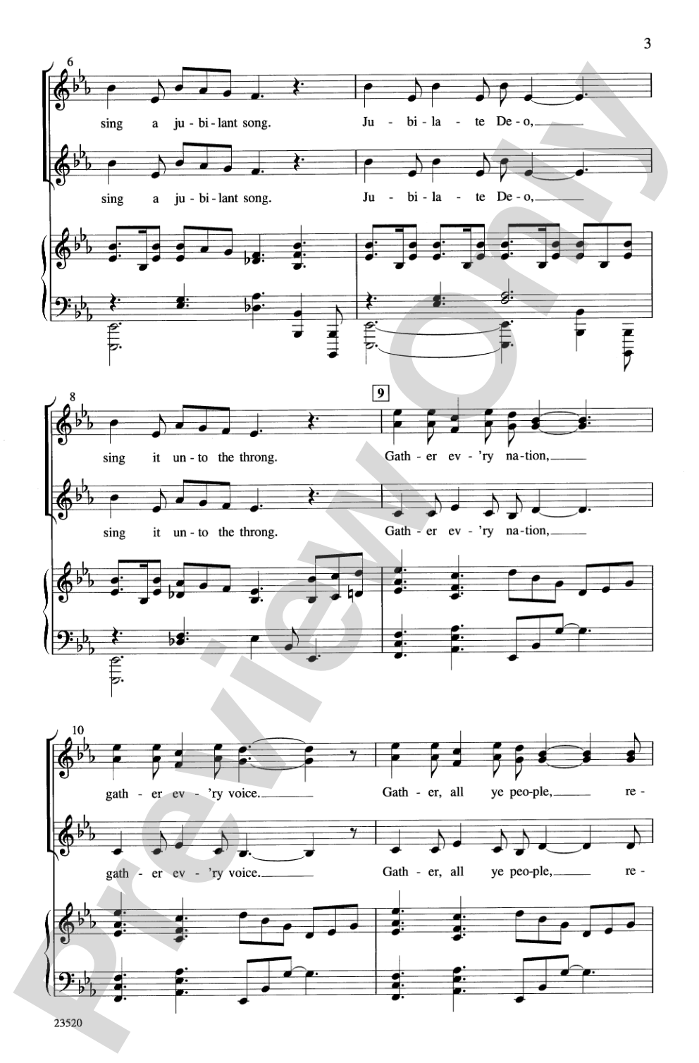 Jubilate Fanfare: SSA Choral Octavo