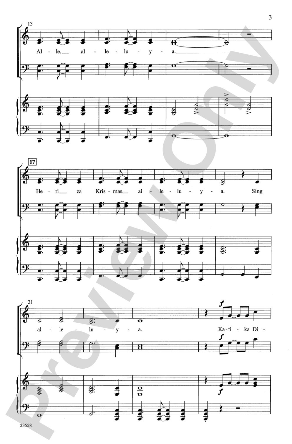 Heri Za Krismas: SATB Choral Octavo