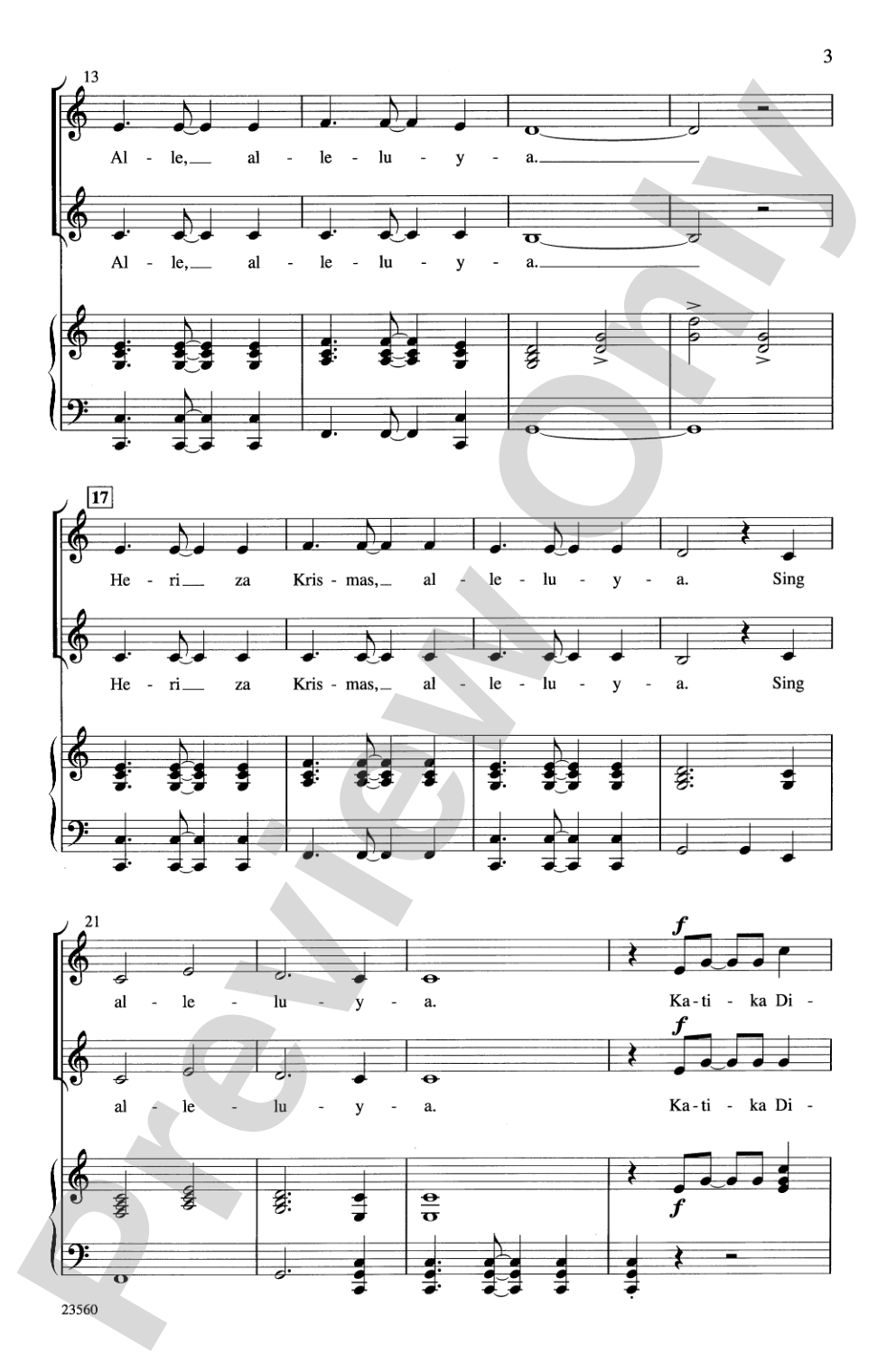 Heri Za Krismas: 2-Part Choral Octavo