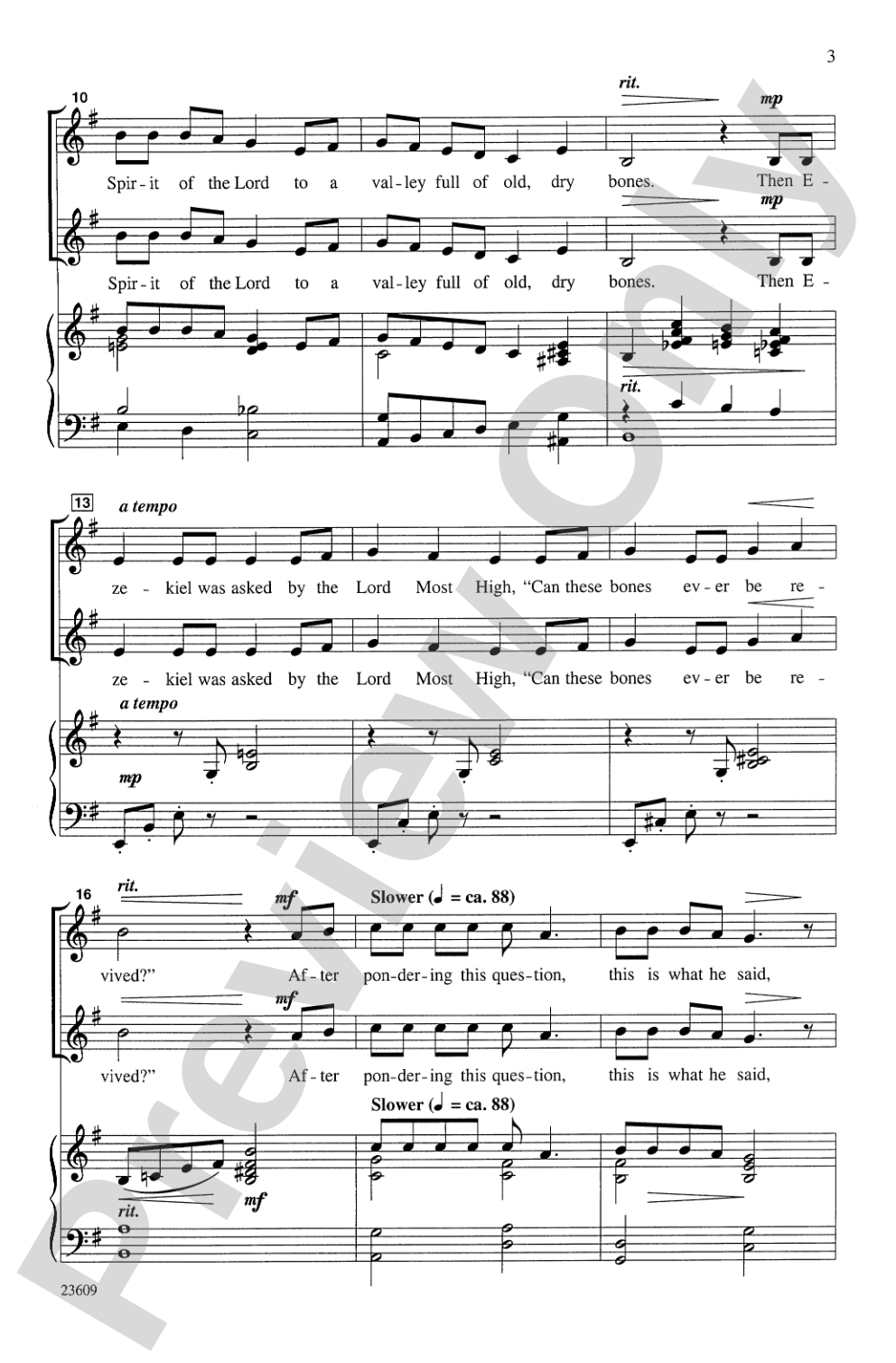 Dry Bones: SSAA Choral Octavo