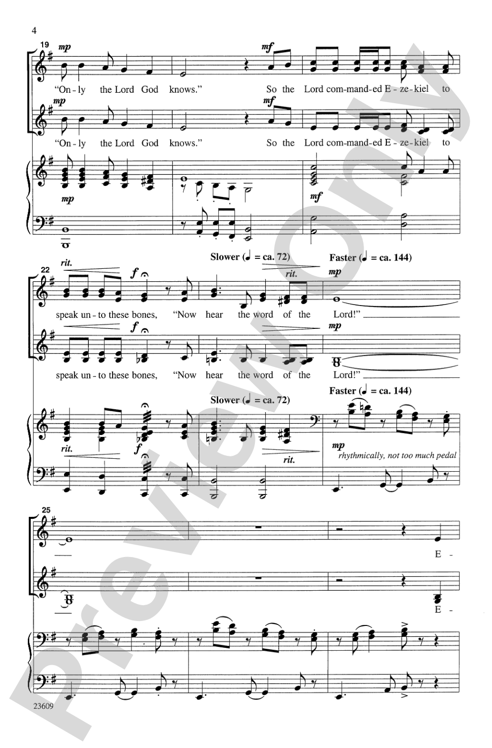 Dry Bones: SSAA Choral Octavo