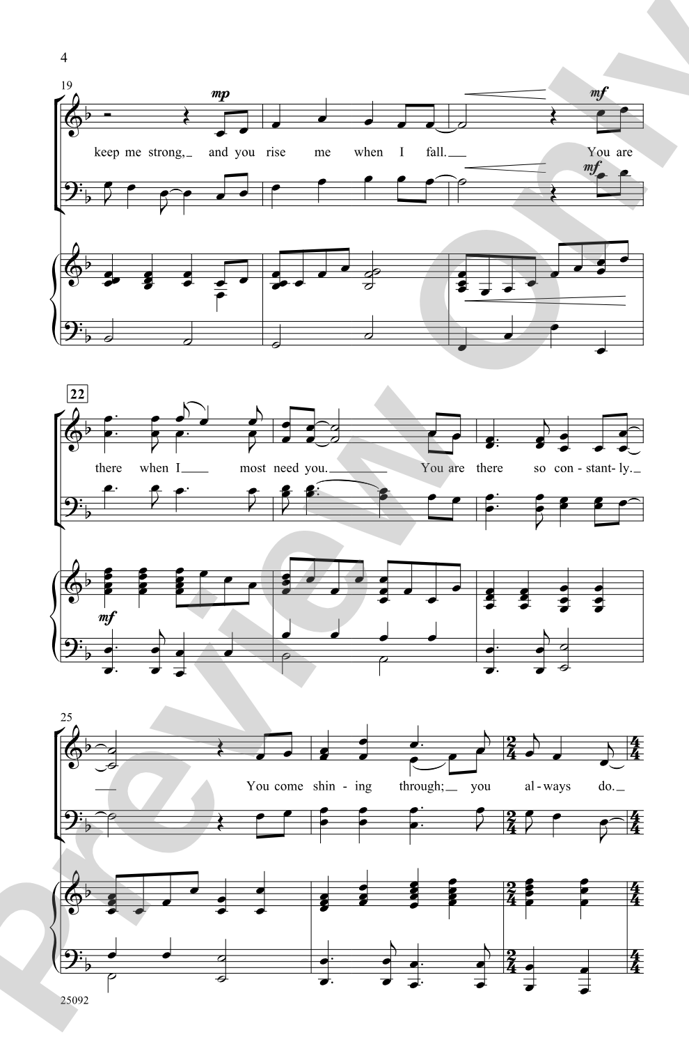 Always There: SATB Choral Octavo