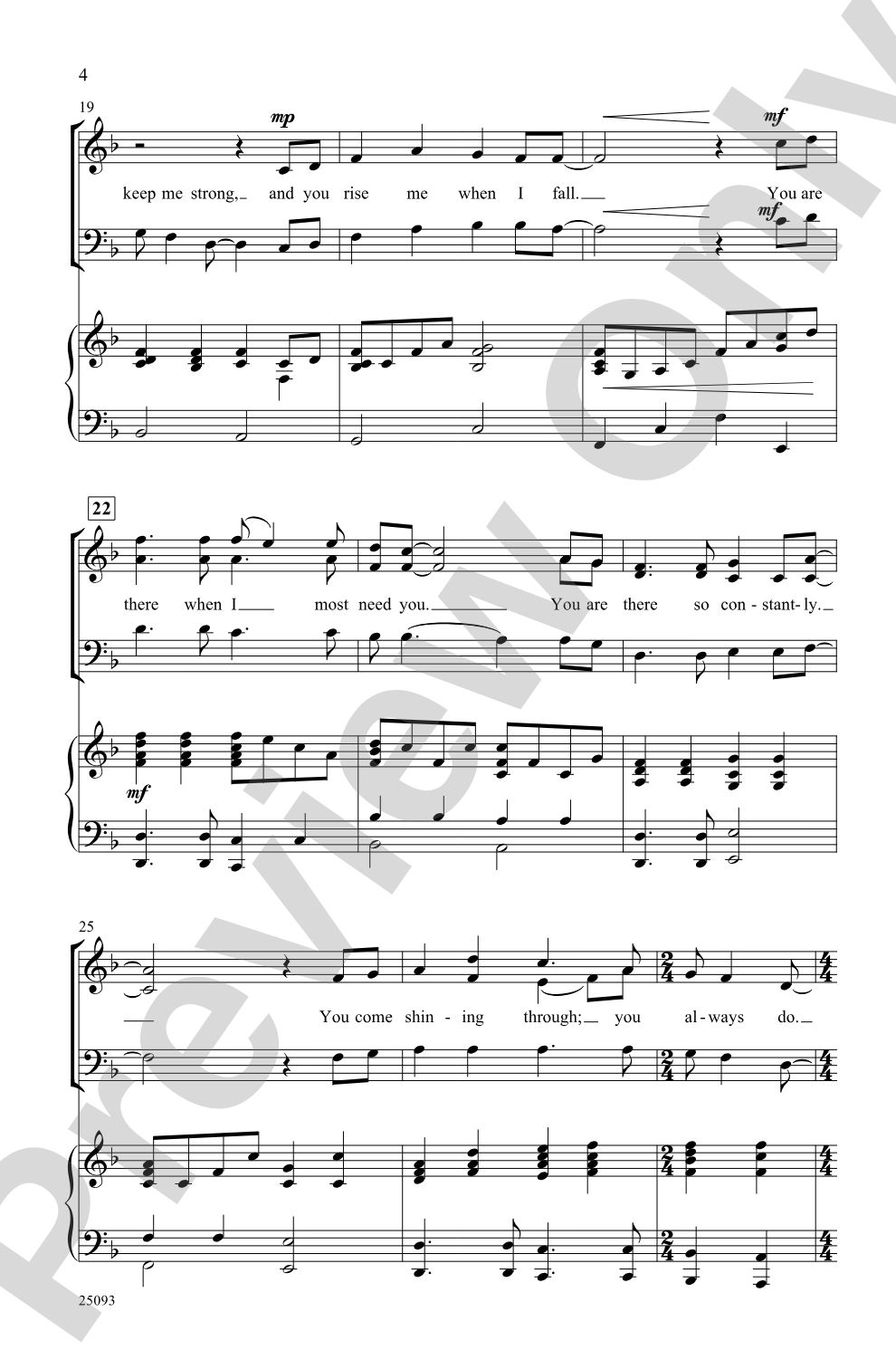 Always There: SAB Choral Octavo